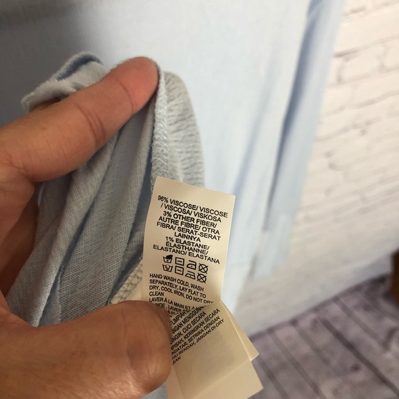 FINAL PRICE Lucky Brand Light Blue Bell Sleeve Top - Picture 4 of 6